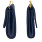GUCCI Shoulder Bag canvas Navy Gold Metal ChainShoulder Bag Shoulder Old Gucci Women Used Authentic