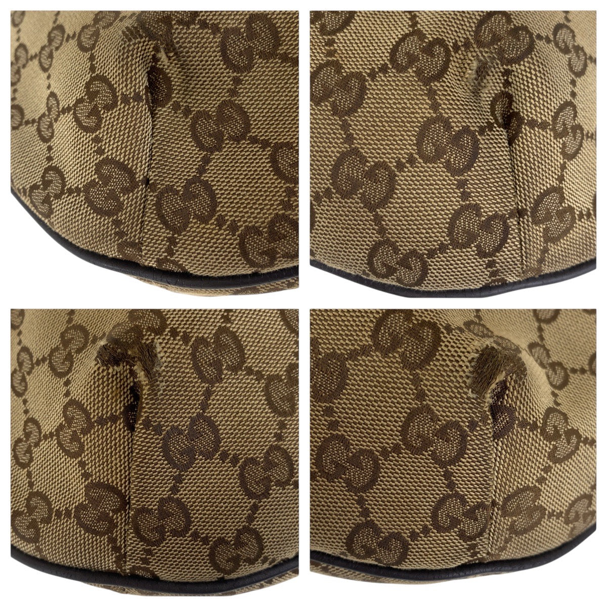 GUCCI Shoulder Bag 181092 GG canvas, leather Beige brown Shoulder Bag Messenger bag Women Used Authentic