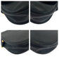Dior Shoulder Bag leather Black GoldMetal Shoulder Bag pochette Round logo Women Used Authentic