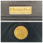 Dior Shoulder Bag leather Black GoldMetal Shoulder Bag pochette Round logo Women Used Authentic
