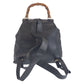 GUCCI Backpack 006 2040 0016 leather Black GoldMetal Backpack Bamboo Women Used Authentic