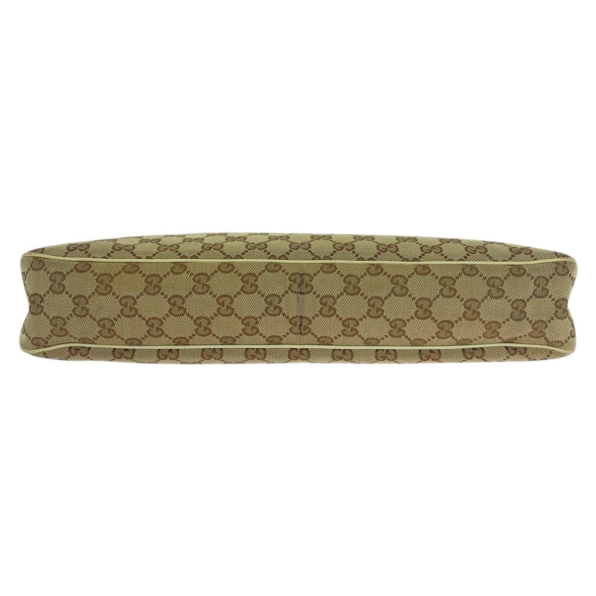 GUCCI Tote Bag GG canvas, leather Beige Ivory Gold Metal Tote Bag Shoulder Bag Women Used Authentic