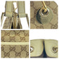 GUCCI Tote Bag GG canvas, leather Beige Ivory Gold Metal Tote Bag Shoulder Bag Women Used Authentic
