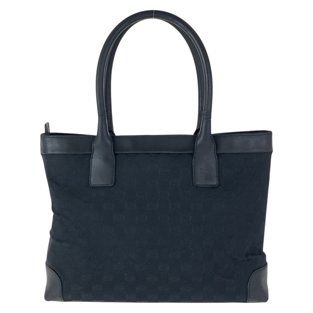 GUCCI Tote Bag 33890 GG canvas, leather Black black Tote Bag Shoulder Bag Women Used Authentic