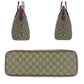 GUCCI Shoulder Bag 353440 GG Supreme canvas, leather Beige Purple Gold Metal Shoulder Bag handbag Women Used Authentic