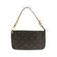 LOUIS VUITTON Shoulder Bag M40712 PVC Brown Shoulder Bag Accessory Pouch 2way Monogram Pochette Accessoires Women Used Authentic