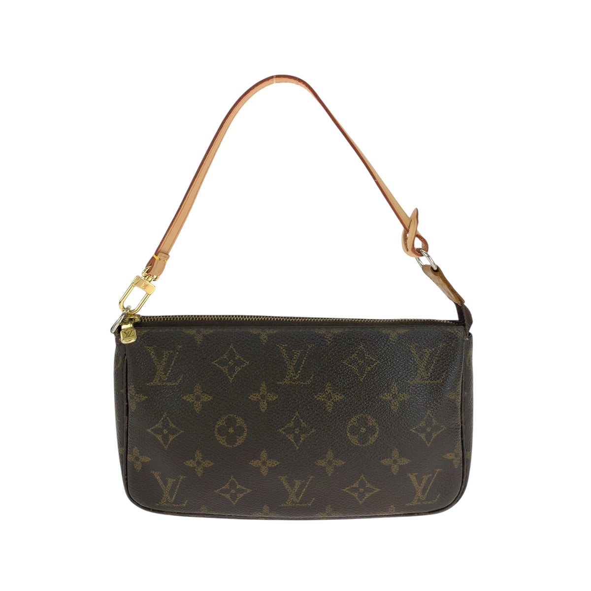 LOUIS VUITTON Shoulder Bag M40712 PVC Brown Shoulder Bag Accessory Pouch 2way Monogram Pochette Accessoires Women Used Authentic