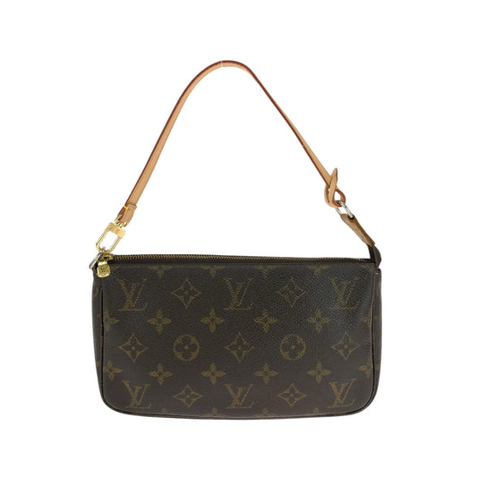 LOUIS VUITTON Shoulder Bag M40712 PVC Brown Shoulder Bag Accessory Pouch 2way Monogram Pochette Accessoires Women Used Authentic