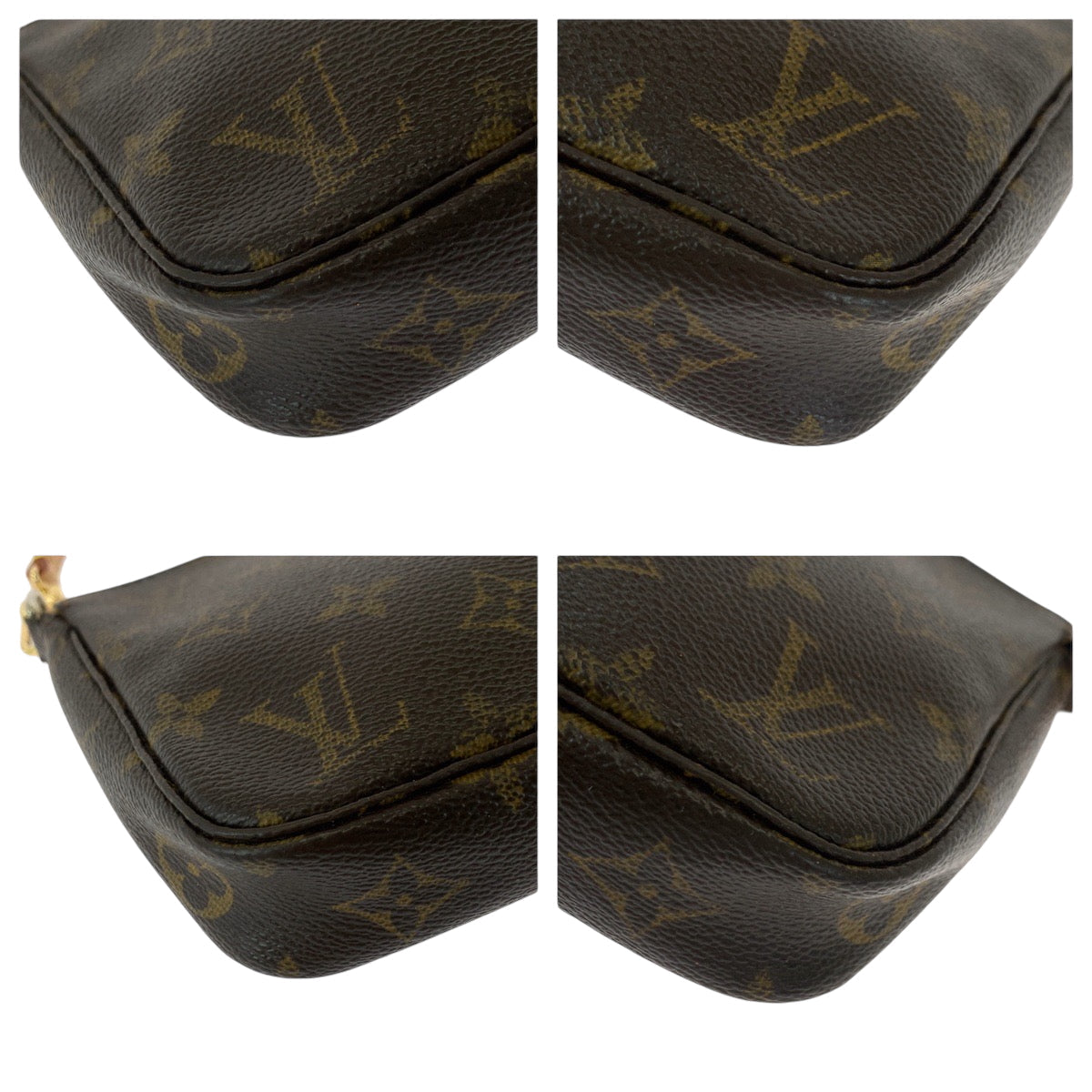LOUIS VUITTON Shoulder Bag M40712 PVC Brown Shoulder Bag Accessory Pouch 2way Monogram Pochette Accessoires Women Used Authentic