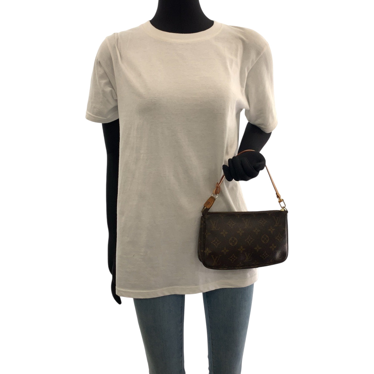 LOUIS VUITTON Shoulder Bag M40712 PVC Brown Shoulder Bag Accessory Pouch 2way Monogram Pochette Accessoires Women Used Authentic