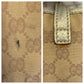 GUCCI Shoulder Bag 130730 GG canvas, leather Beige Gold Metal Abbey Women Used Authentic