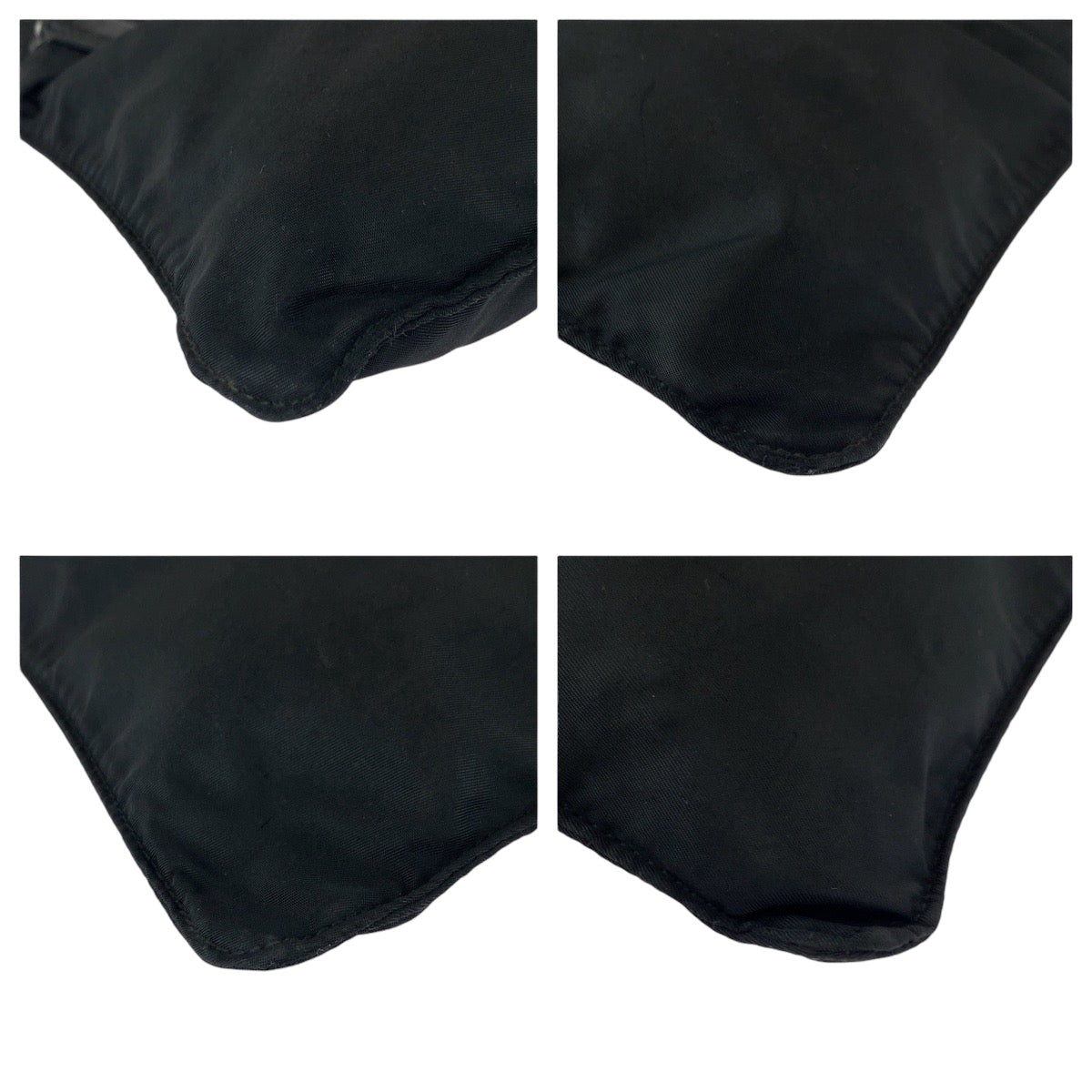 PRADA Shoulder Bag Nylon black Test Triangle With logo