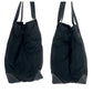 PRADA Tote Bag Nylon Black SilverMetal Tote Bag handbag Test Triangle With logo Women Used Authentic