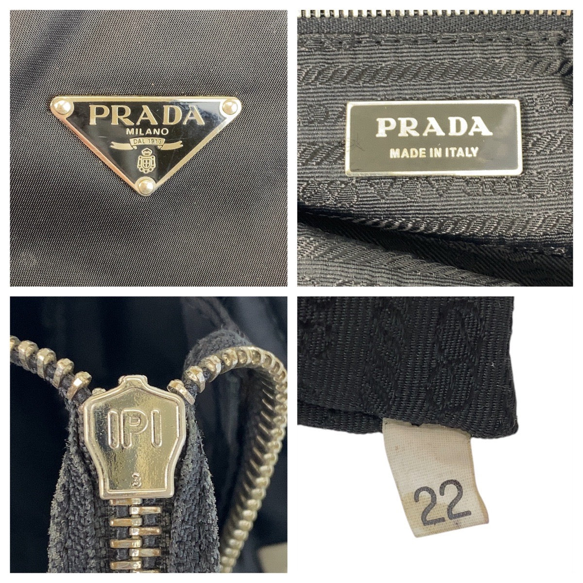 PRADA Tote Bag Nylon black Test Triangle With logo