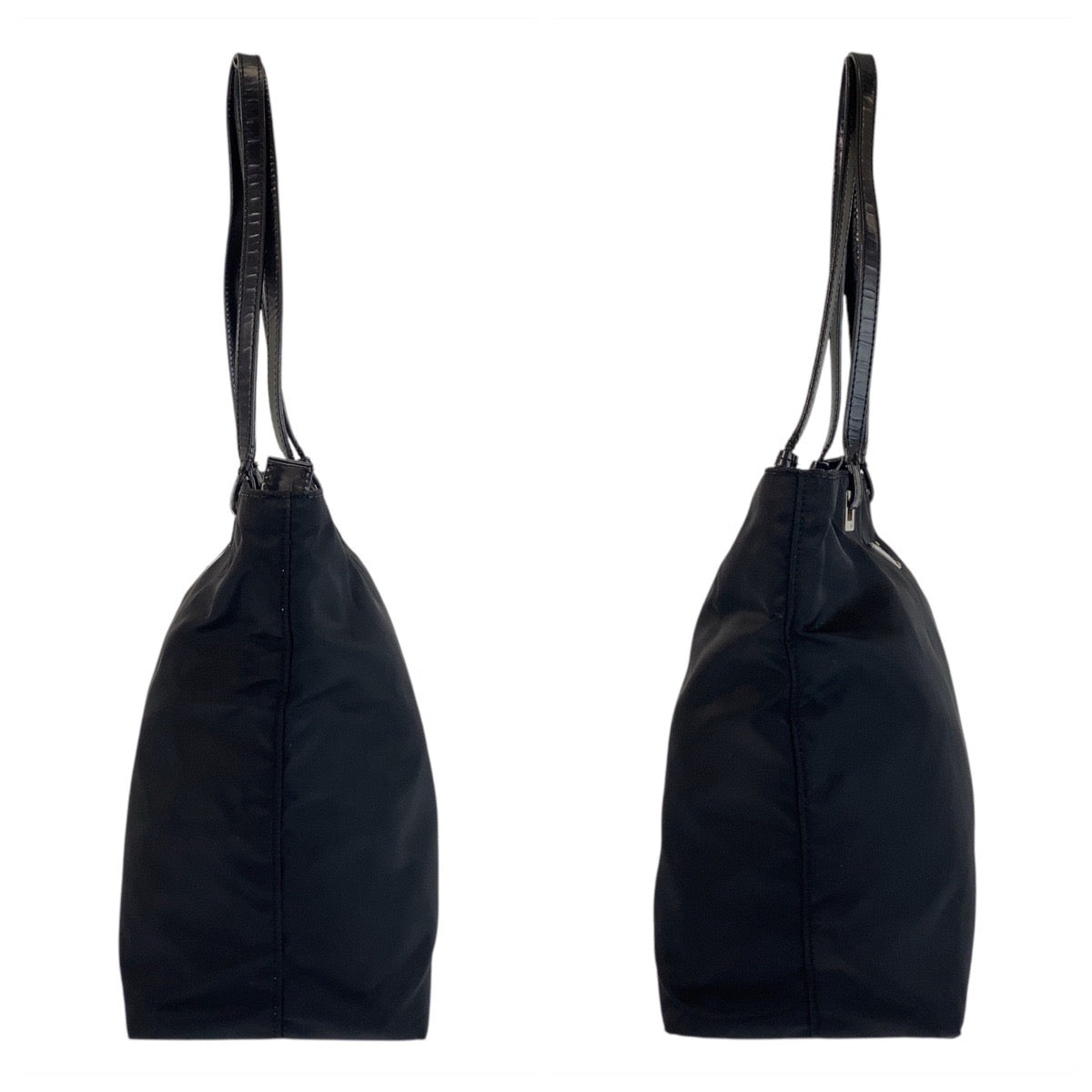 PRADA Tote Bag Nylon black Test Triangle With logo