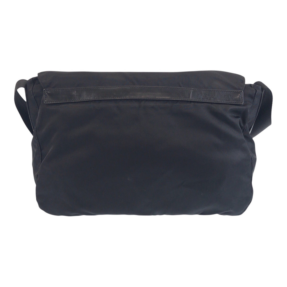 PRADA Shoulder Bag Nylon Black SilverMetal Crossbody Shoulder Bag Unisex Test Triangle With logo Women Used Authentic
