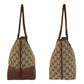 GUCCI Tote Bag 169946 GG canvas, leather Beige Brown Gold Metal Tote Bag Shoulder Bag new breed Women Used Authentic