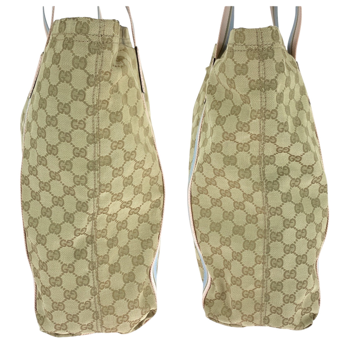 GUCCI Tote Bag 189669 GG canvas beige Tote Bag Handbag Shoulder Bag Sherry Women Used Authentic