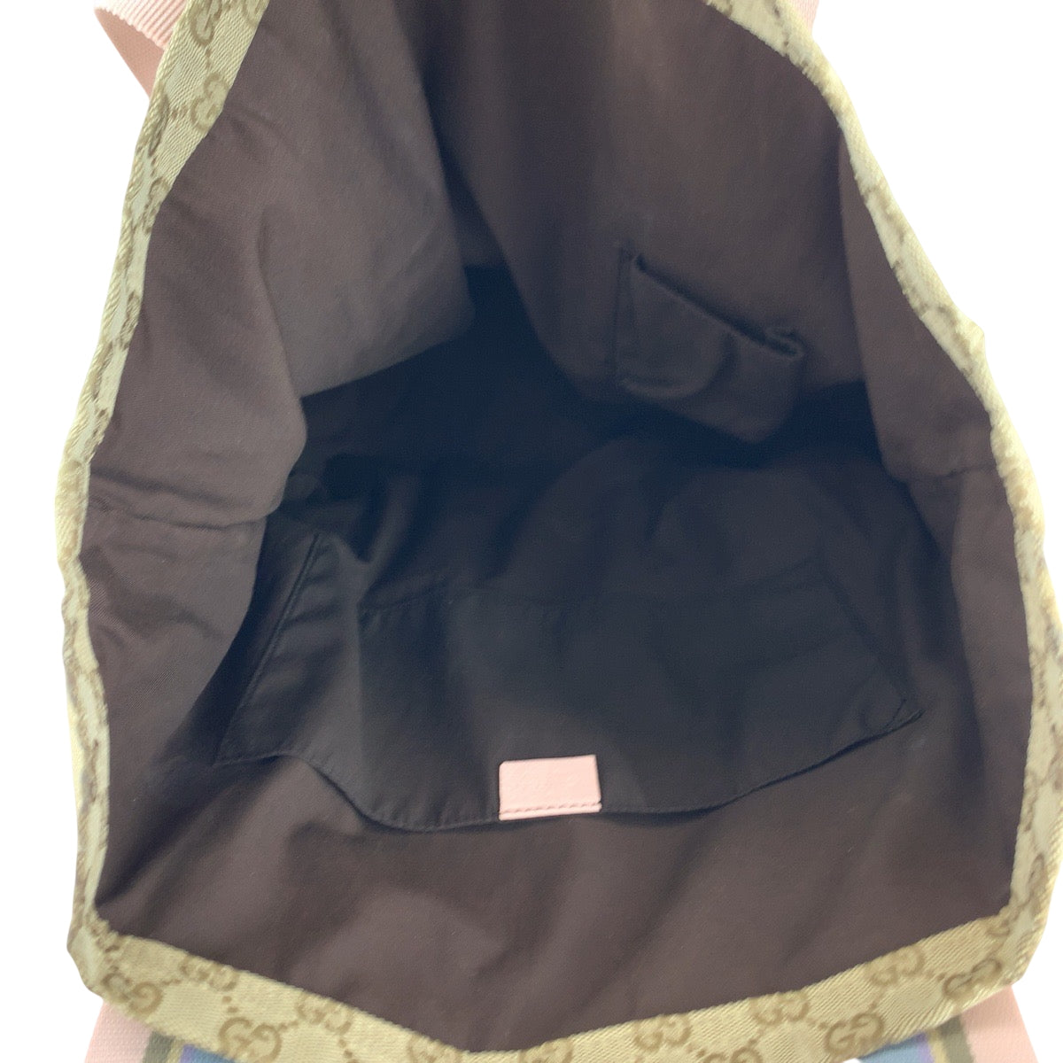 GUCCI Tote Bag 189669 GG canvas beige Tote Bag Handbag Shoulder Bag Sherry Women Used Authentic