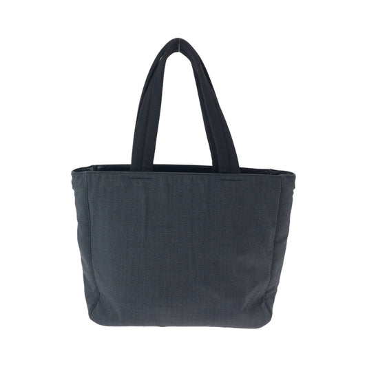 PRADA Tote Bag canvas Gray black Tote Bag Shoulder Bag PRADA Sports Triangle With logo Women Used Authentic