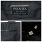 PRADA Tote Bag canvas Gray black Tote Bag Shoulder Bag PRADA Sports Triangle With logo Women Used Authentic