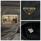 PRADA Backpack k2919 Nylon Black GoldMetal Backpack Backpack Test Triangle With logo Women Used Authentic