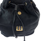 PRADA Backpack k2919 Nylon Black GoldMetal Backpack Backpack Test Triangle With logo Women Used Authentic