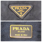 PRADA Shoulder Bag Nylon, Leather Black GoldMetal Crossbody Shoulder Bag Drawstring Tassel Test Triangle With logo Women Used Authentic