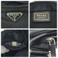 PRADA Shoulder Bag Nylon Black SilverMetal Shoulder Bag Sacoche Test Triangle With logo mens Used Authentic