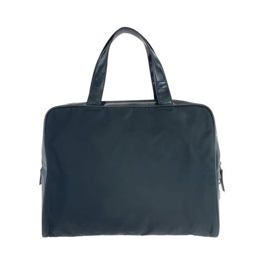 PRADA Tote Bag Nylon Black SilverMetal Tote Bag handbag Test Triangle With logo Women(Unisex) Used Authentic