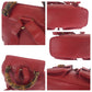 GUCCI Backpack 003 2058 0016 leather Red Brown Gold Metal Backpack Backpack Bamboo Women Used Authentic