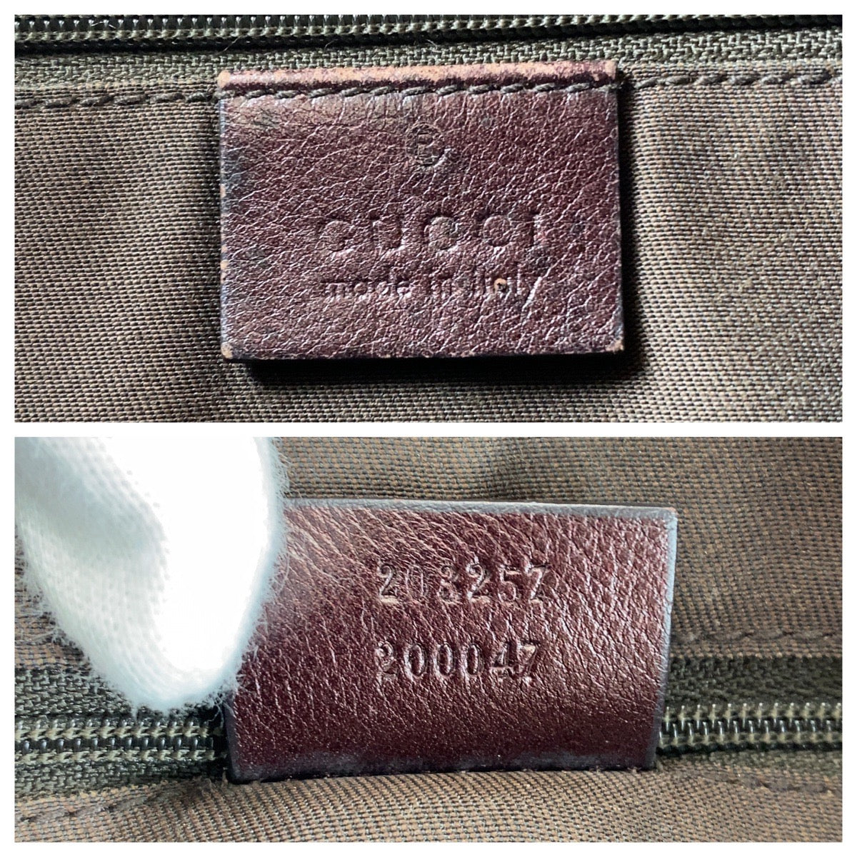 GUCCI Shoulder Bag 203257 leather Brown Shoulder Bag pochette Abby Guccissima Women Used Authentic