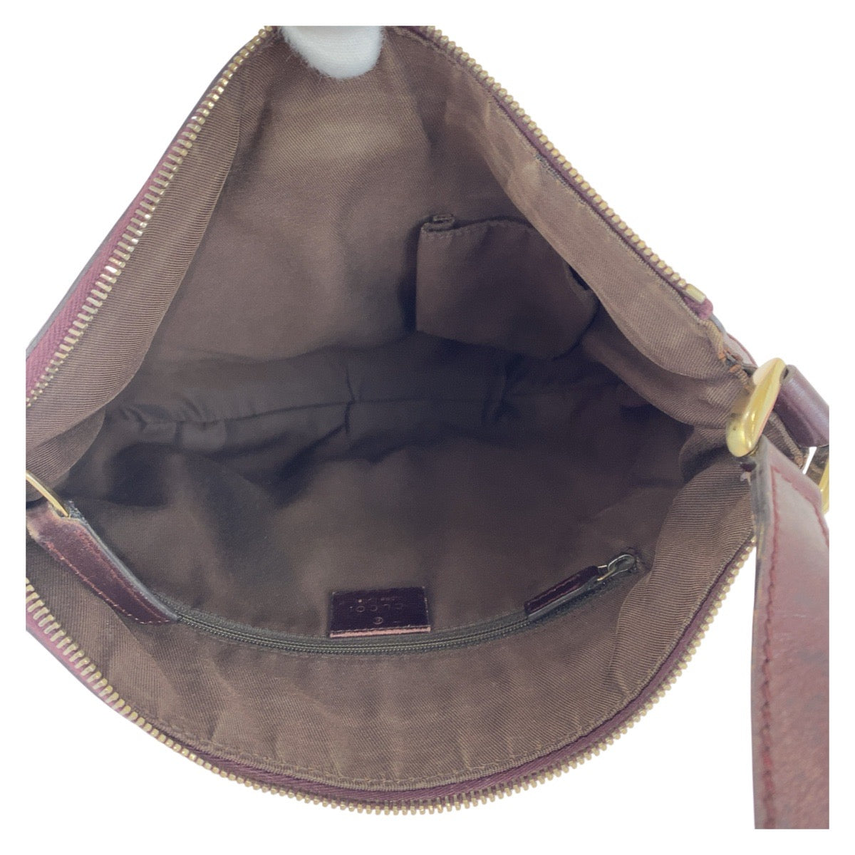 GUCCI Shoulder Bag 203257 leather Brown Shoulder Bag pochette Abby Guccissima Women Used Authentic