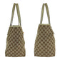 GUCCI Tote Bag 139260 GG canvas, leather beige Tote Bag Shoulder Bag Sherry line Women Used Authentic