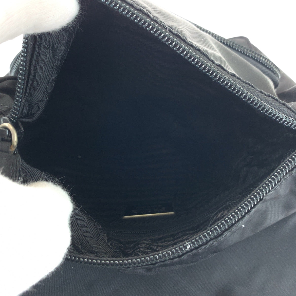 PRADA Shoulder Bag BT0173 Nylon black Shoulder Bag Messenger bag Test Triangle With logo Women Used Authentic