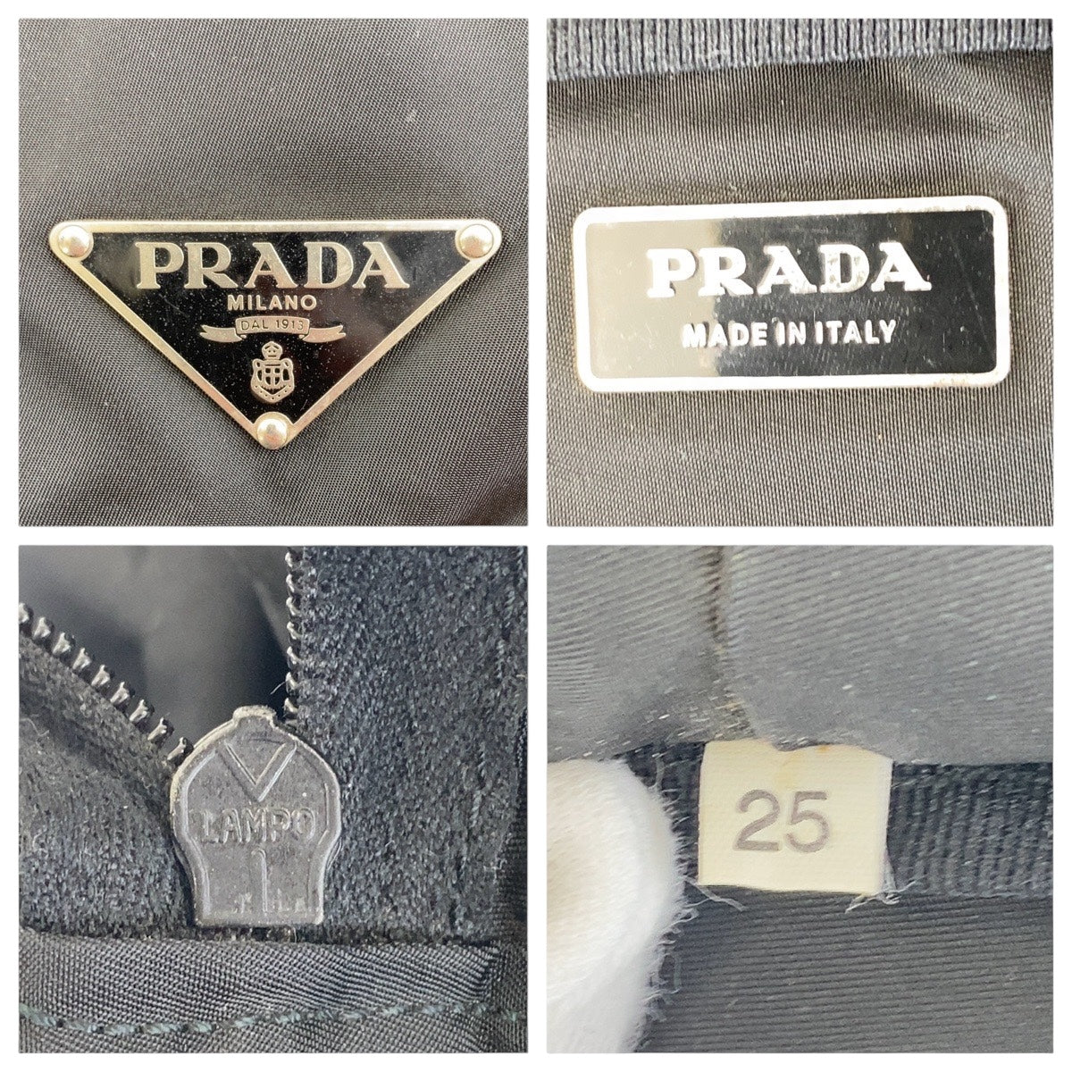 PRADA Boston Duffel bag Nylon Black SilverMetal Boston Duffel bag Shoulder Bag Unisex Test Triangle With logo Women Used Authentic