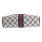 GUCCI Shoulder Bag 010 378 GG Supreme canvas, leather Gray Navy Gold Metal Shoulder Bag pochette Sherry Line Old Gucci Women Used Authentic