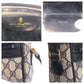 GUCCI Shoulder Bag 010 378 GG Supreme canvas, leather Gray Navy Gold Metal Shoulder Bag pochette Sherry Line Old Gucci Women Used Authentic