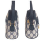 GUCCI Shoulder Bag 010 378 GG Supreme canvas, leather Gray Navy Gold Metal Shoulder Bag pochette Sherry Line Old Gucci Women Used Authentic