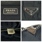 PRADA Handbag Nylon Black SilverMetal Handbag Shoulder Bag Test Triangle With logo Women Used Authentic
