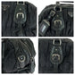 PRADA Handbag Nylon Black SilverMetal Handbag Shoulder Bag Test Triangle With logo Women Used Authentic