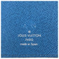 LOUIS VUITTON Long Wallet Purse M60616 leather blue Long Wallet Purse Epi Portefeuille Braza mens Used Authentic