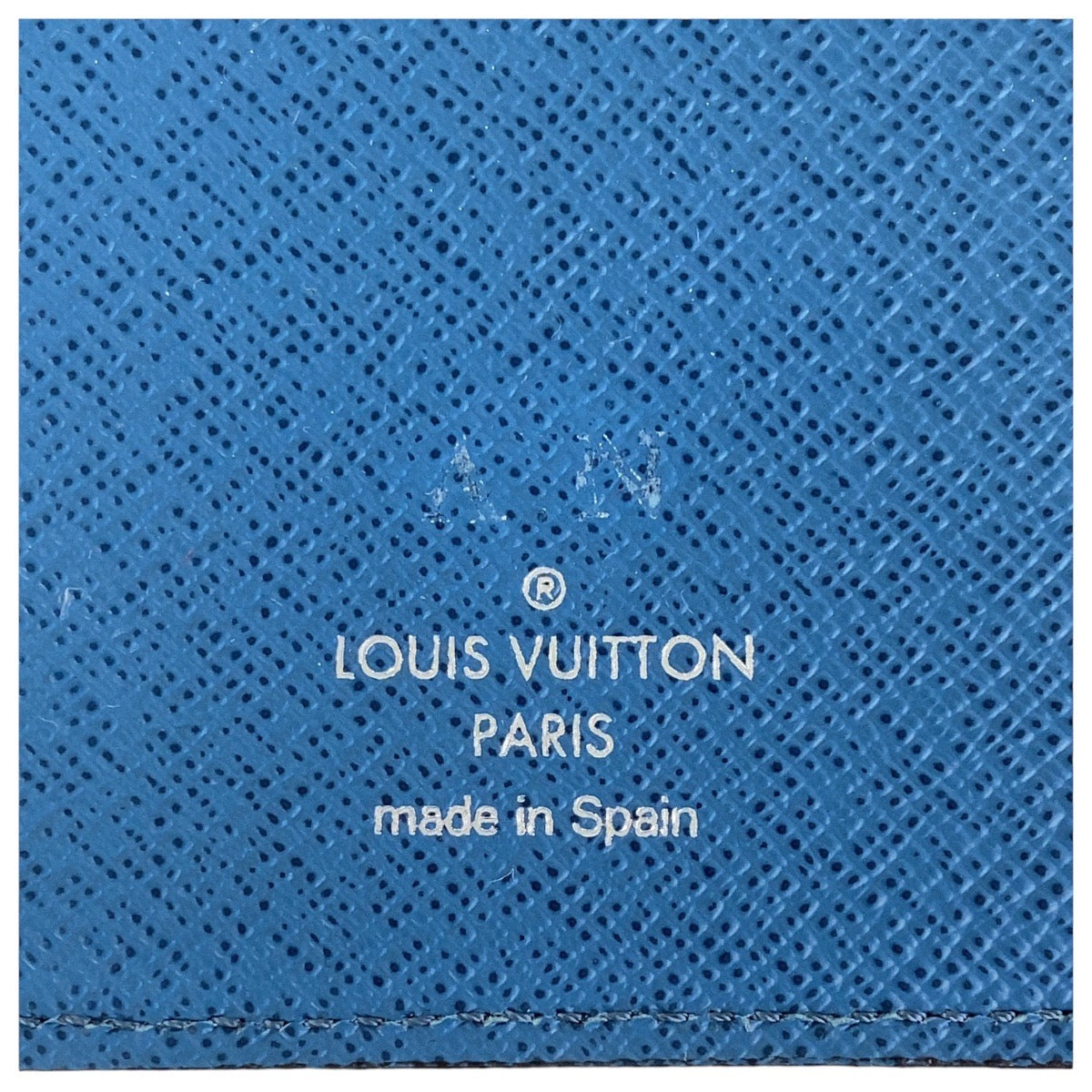 LOUIS VUITTON Long Wallet Purse M60616 leather blue Long Wallet Purse Epi Portefeuille Braza mens Used Authentic