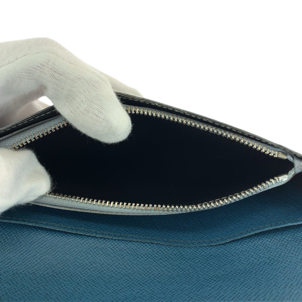 LOUIS VUITTON Long Wallet Purse M67728 Epi Leather , PVC Black Black Gray SilverMetal Long Wallet Purse Monogram Eclipse Epi Portefeuille Braza mens Used Authentic
