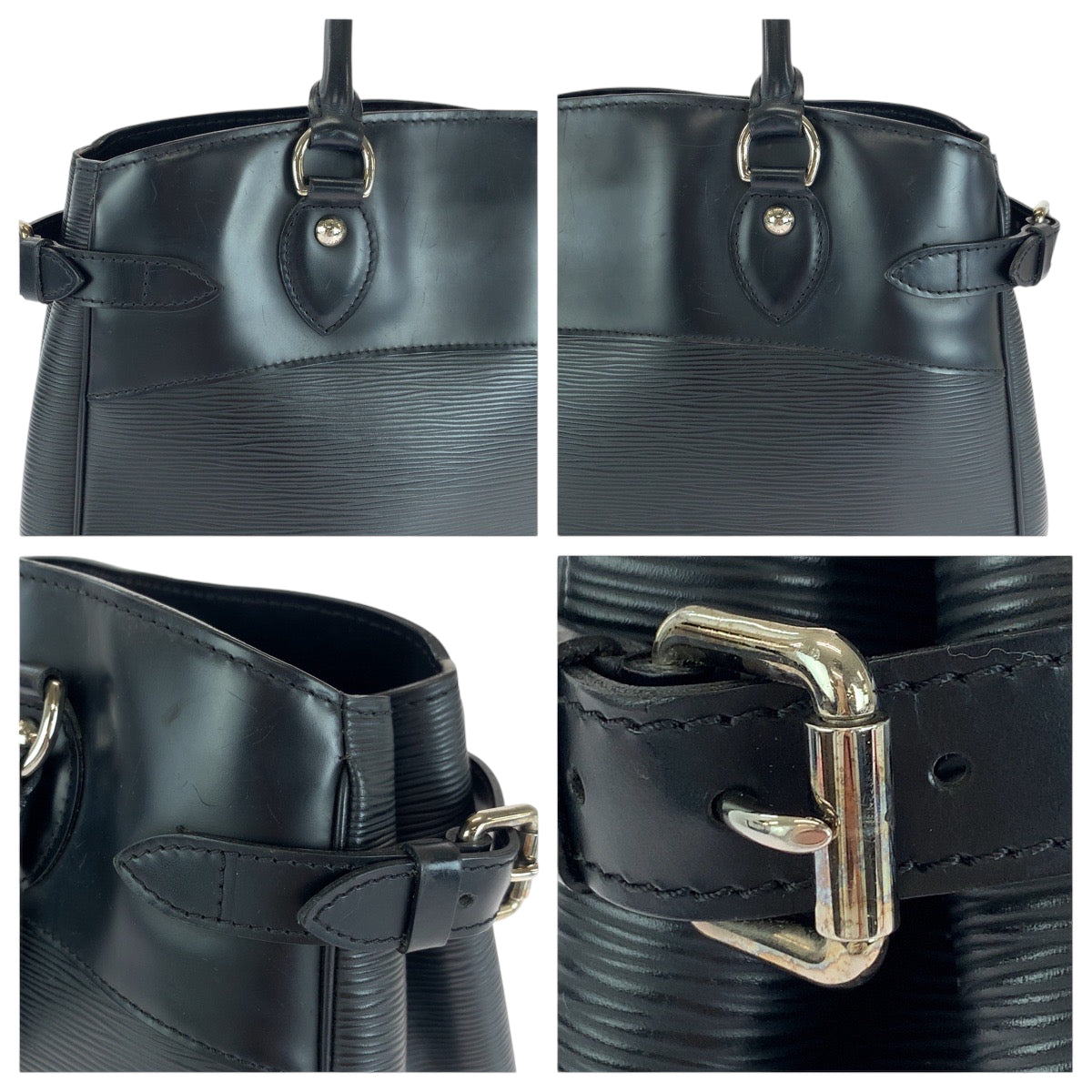 LOUIS VUITTON Handbag M59262 Epi Leather Black SilverMetal Epi Passy PM
