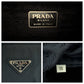 PRADA Backpack V164 Nylon Black SilverMetal Backpack Backpack Test Triangle With logo Women Used Authentic