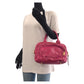 PRADA Tote Bag leather Pink Gold Metal Triangle With logo