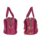 PRADA Tote Bag leather Pink Gold Metal Triangle With logo