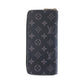 LOUIS VUITTON Long Wallet Purse M62295 PVC Black SilverMetal Long Wallet Purse Zip Around Monogram Eclipse Zippy Wallet Vertical mens Used Authentic