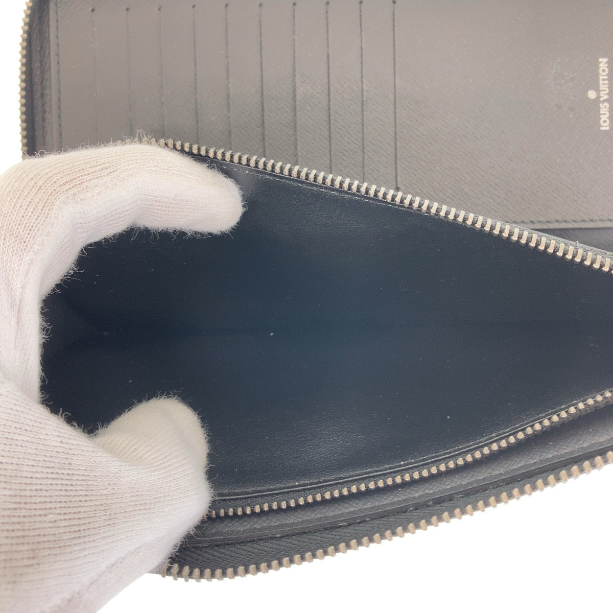 LOUIS VUITTON Long Wallet Purse M62295 PVC Black SilverMetal Long Wallet Purse Zip Around Monogram Eclipse Zippy Wallet Vertical mens Used Authentic